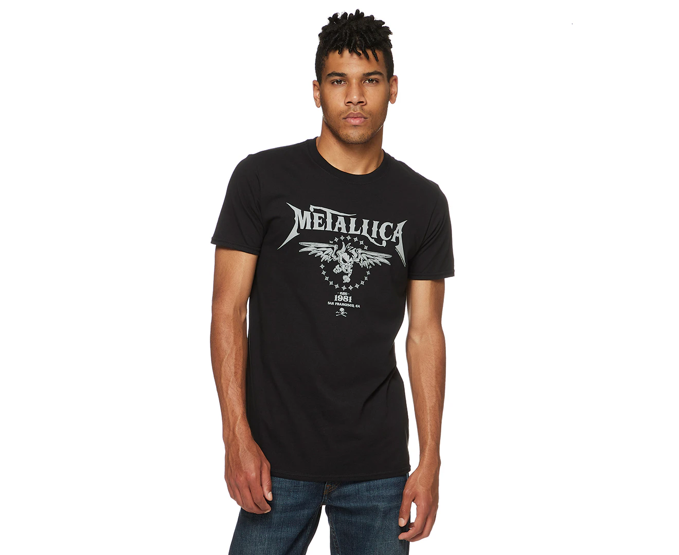 Metallica Men's San Fran Skull Tee / T-Shirt / Tshirt - Black