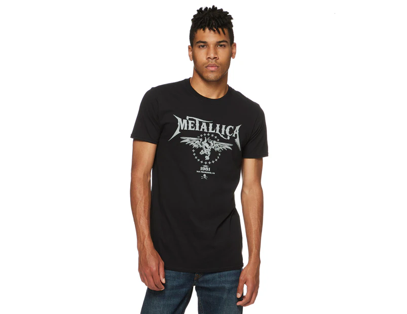 Metallica Men's San Fran Skull Tee / T-Shirt / Tshirt - Black