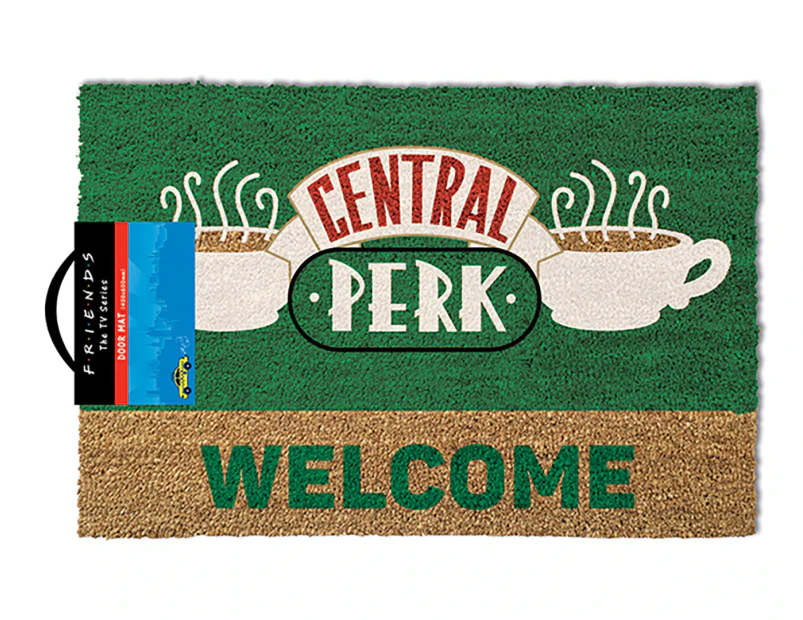 Friends 60x40cm Central Perk Door Mat - Tan/Green