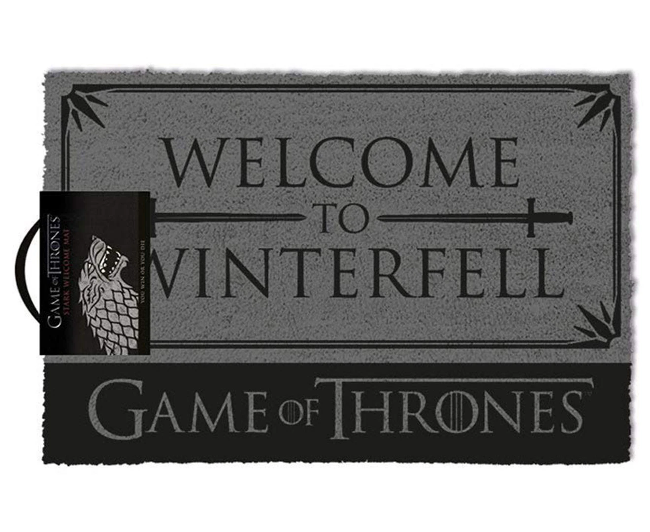 Game Of Thrones 60x40cm Welcome To Winterfell Door Mat - Grey/Black