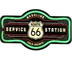 Man Cave Route 66 Service Station Rope LED Marquee Wall Sign Light