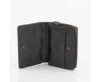 Unisex Mens Womens RFID Genuine Leather Small Wallet Zipper Purse Rugged Hide - Black 2