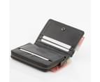 Unisex Mens Womens RFID Genuine Leather Small Wallet Zipper Purse Rugged Hide - Black 5