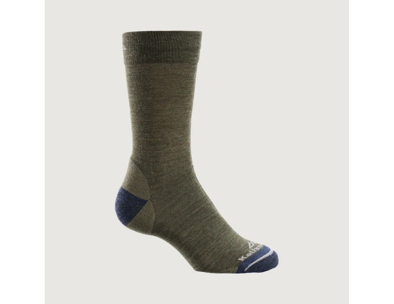 Kathmandu MerinoLINK Wool Soft Travel Light Men Women Socks - Cushioning  Unisex  Hiking Socks - Sage Green