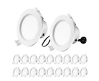 20x LED Downlight Kit Ceiling Bathroom Tri-colour CCT Changeable Dimmable Downlights 9W 90MM