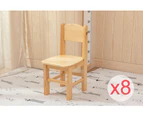 8x Wooden Timber Kids Chair Chairs Stool High Quality Very Sturdy Pinewood