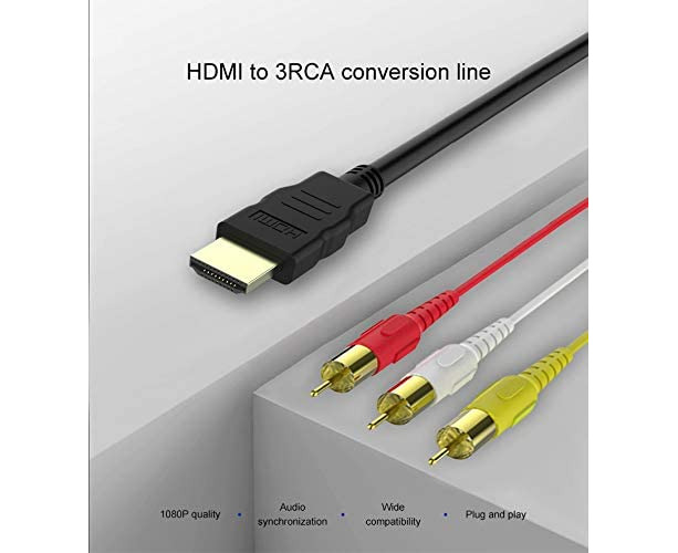 Cable HDMI a RCA, 1080P HDMI macho a 3-RCA Audio Video Cable