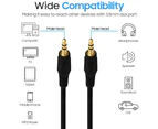 5 meter 3.5mm Aux Male to Male Stereo Audio Cable Auxiliary Headphones Cord MP3 PC