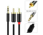 3 meter 3.5mm to 2RCA Audio Auxiliary Adapter Stereo Splitter Cable AUX RCA Y Cord for Smartphone Speakers Tablet HDTV MP3 Player