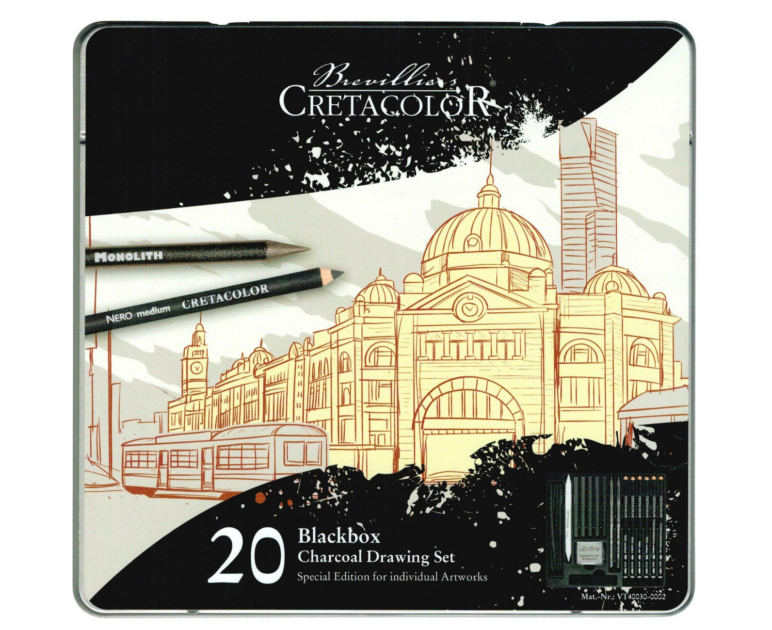 Cretacolor - Sydney Opera House Black Box Charcoal Drawing Set Of 20