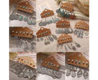 Strapsco 36 Pairs Fashion Hollow Drop Dangle Earrings Set Bohemian National Style Eardrop With Bronze-Silver Series