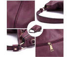 Strapsco Handbags for Women Large Designer Ladies Hobo bag Bucket Purse Faux Leather-Purple