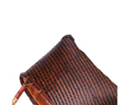 Strapsco Retro Weave Womens Bamboo Handbag Handmade Large Tote Bag Wicker Basket Bag
