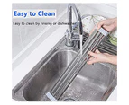 Bestier Foldable Sink Rack Mat Stainless Steel Wire Dish Drying Rack for Kitchen Sink Counter