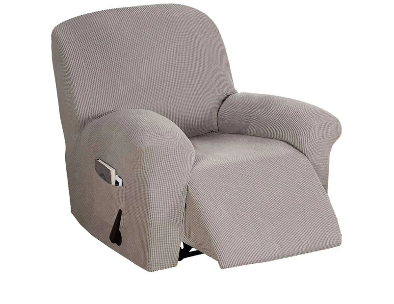 Bestier Recliner Stretch Sofa Slipcover Sofa Cover 4-Pieces Furniture Protector Couch Soft-Taupe