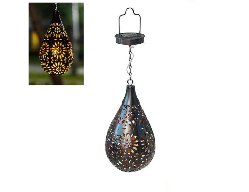 Bestier Hanging Solar Lights Outdoor Garden Waterproof Energy Saving LED Water Droplets Decorative Metal Light
