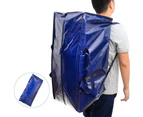 Bestier Heavy Duty Extra Large Storage Bags Backpack Straps Strong Handles & Zippers Recycled Material Blue Set of 8