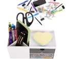 Bestier Plastic Cosmetic Storage Box Office Desk Multi-Functional Organizer -White