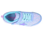 Skechers Girls' S Lights Glimmer Kicks Starlet Shine Sneakers - Lavender/Aqua