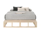 Lifely Industrial Natural Wooden Pinewood Pallet Bed Base