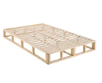 Lifely Industrial Natural Wooden Pinewood Pallet Bed Base