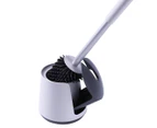 Dolanx Gravity Flip-Open TPR Toilet Bowl Brush