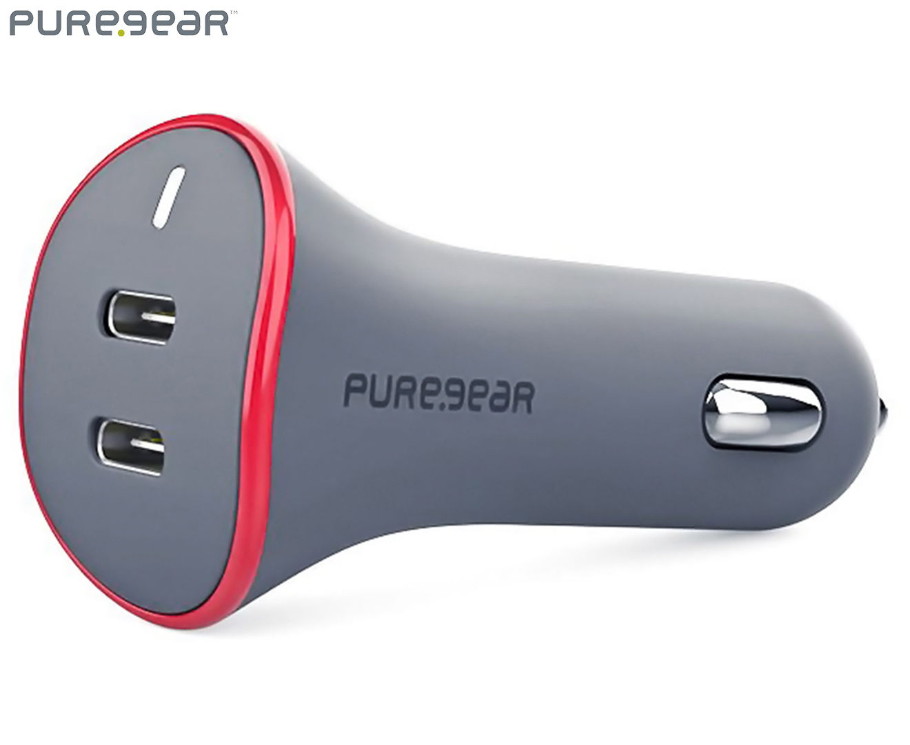 PureGear Dual USB-C Car Charger 