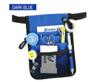 Dark Blue Nurse Pouch Extra Pocket Bag with Belt Strap