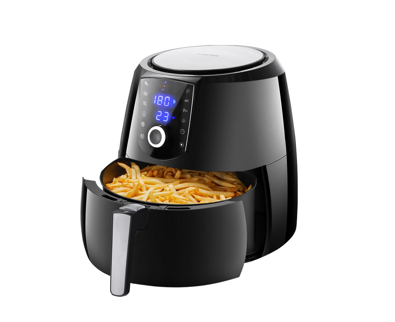 1800W Fast Cook 6QT Air fryer Oven Large Digital Oilless Cooker w/Quick Knob & Touch Screen w/Cookbook Nonstick Basket OMORC Air Fryer XL 6QT Preheat& Time display 8-15 Presets 2-Year Warranty 