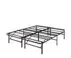 Levede Metal Bed Frame King Size Platform Mattress Full Base Steel Black