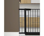 Levede Baby Safety Gate Adjustable Pet Stair Barrier 10cm Door Extension Black