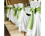 20x Table Runner Satin Chair Sashes Fabric Covers Wedding Party Decoration - Eggplant