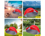 Mountview Pop Up Tent Camping Beach Tents 4 Person Portable Hiking Shade Shelter - Red