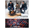 Moyasu Fire Pit BBQ Grill Fireplace Outdoor Portable Camping Heater Patio Garden