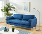 Eliving Cassandra 3 Seater Sofa Couch Blue