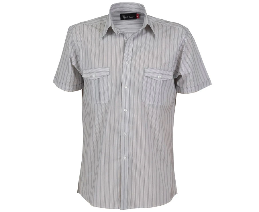 identitee Men's Cassidy S/S Shirt - White/Steel