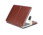 WIWU PU Leather Case Laptop Case Protect Sleeve Cover For Apple Macbook Retina 15.4 A1398/MC975/MC976-Brown 1