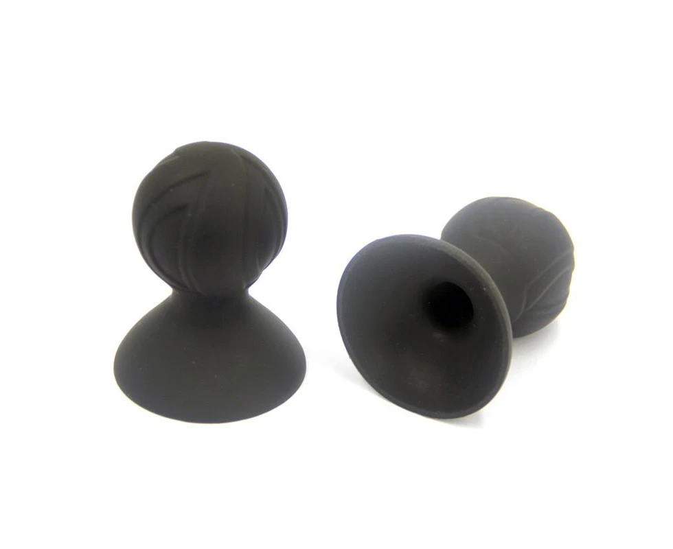 Silicone Suckers Black Breast Nipple Suction Pumps Bdsm Fetish - Black