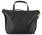 Fossil Skylar Leather Satchel Bag - Black