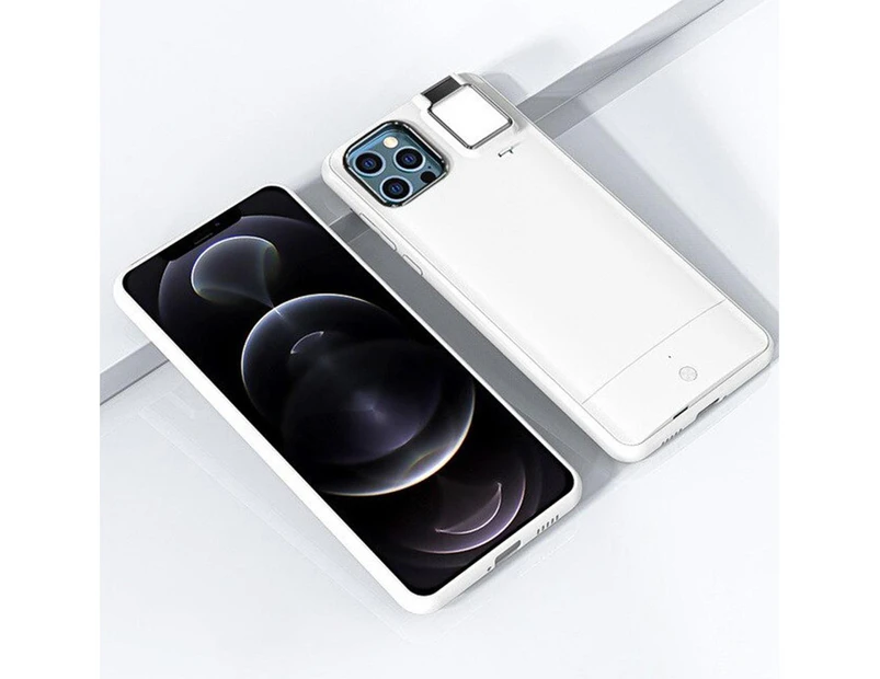 Mobile Phone Case For Apple Devices With Led Fill Light - white-iphone xs