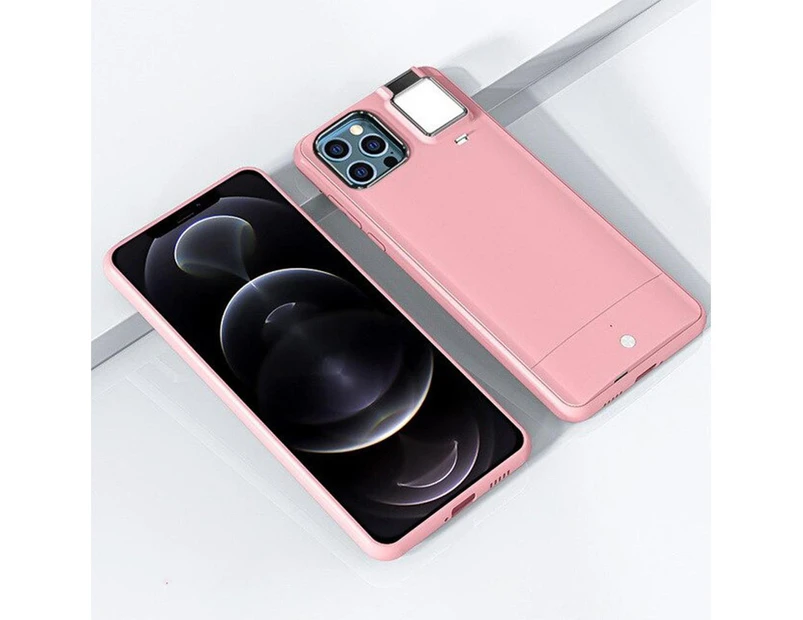 Mobile Phone Case For Apple Devices With Led Fill Light - pink-iphone xr