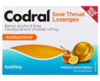 Codral Sore Throat Lozenges Honey & Lemon 36pk