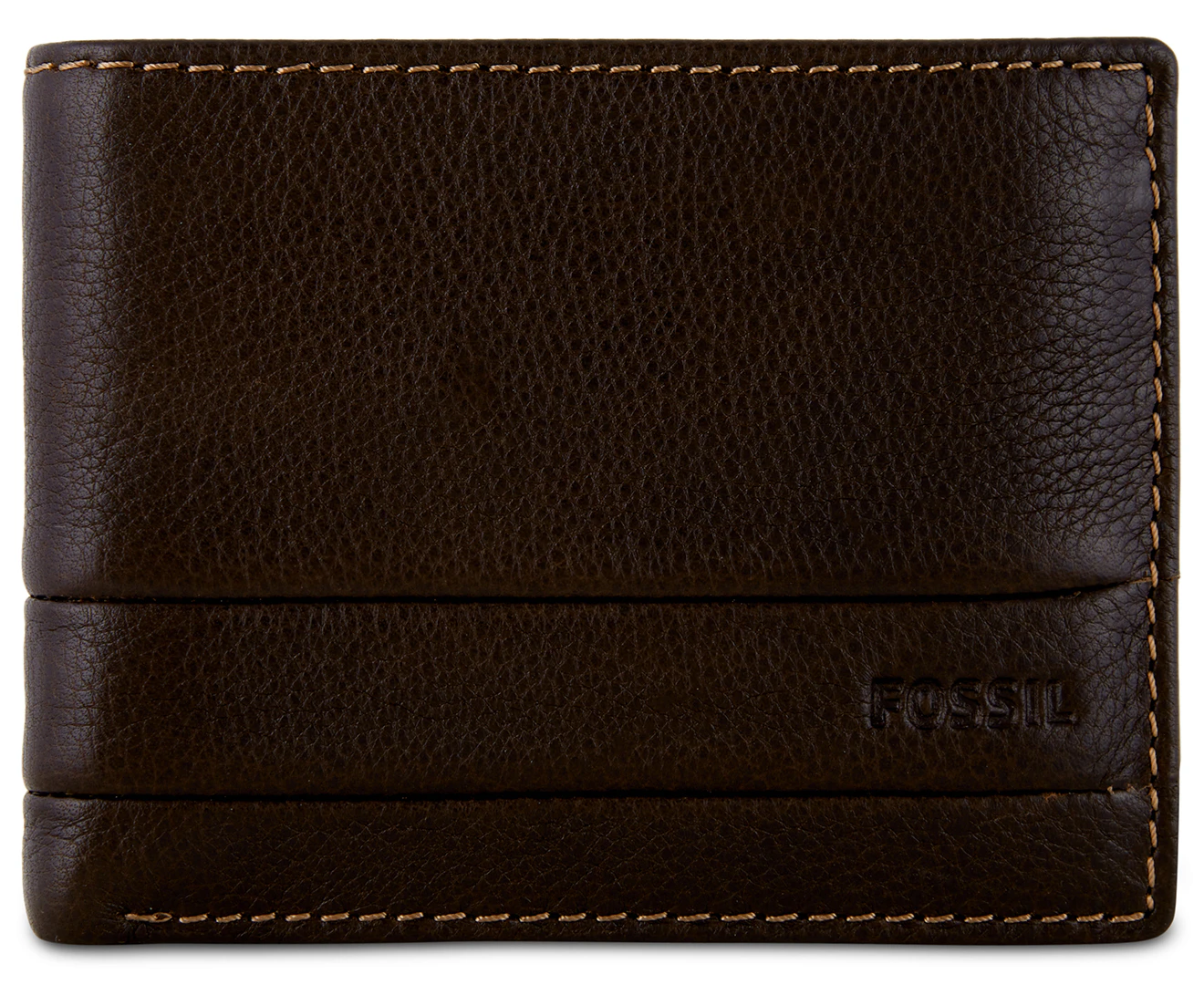 Fossil Lufkin Pass Wallet - Dark Brown