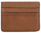 Fossil Gregg Magnetic Leather Card Case - Medium Brown