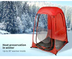 2x POP UP Camping Garden Beach Portable Weather Tent Sun Shelter Outdoor Fishing - Red