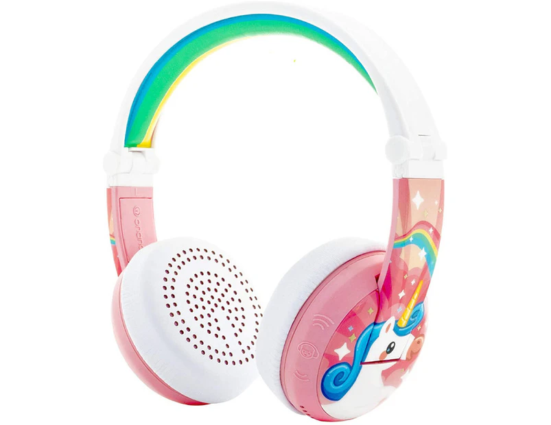BuddyPhones Wave Bluetooth Headphones - Pink Unicorn