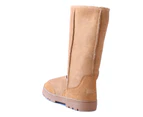 UGG Boots Tall Classical premium Australian shearing Sheepskins Replacable insole Rubber Grip-sole - Chestnut