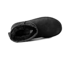 UGG Boots ankle 6"+ Classical Australian Shearing Sheepskin Premium Unisex - Black