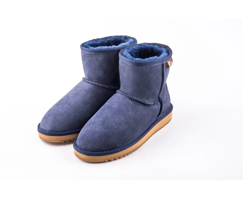 UGG Boots ankle 6"+ Classical Australian Shearing Sheepskin Premium Unisex - Navy