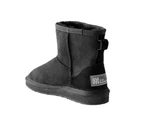 UGG Boots ankle 6"+ Classical Australian Shearing Sheepskin Premium Unisex - Black